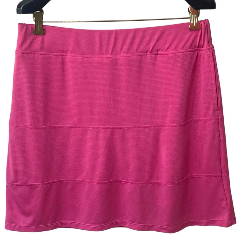 Court‎ Haley Tiered Mesh Pink Skort Athletic Tennis Golf Feminine Preppy L